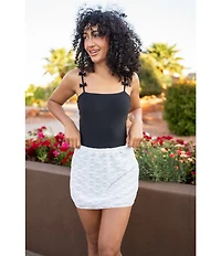 Janela Bay Solid Bow Straps One Piece Swimsuit