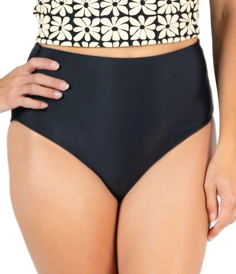 Janela Bay Solid Extra High Waist Swim Bottom