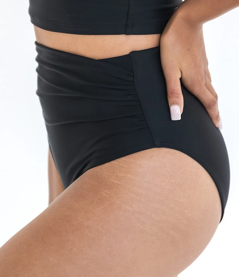 Janela Bay Solid High Waisted Pull-On Swim Bottom