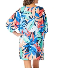 Jantzen Bright Canvas Celia V-Neck Tunic Swim Cover-Up