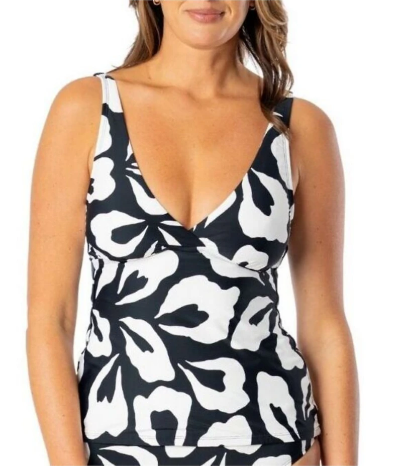Jantzen Floral Outline Susana Halter Tankini Swim Top