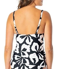 Jantzen Floral Outline Susana Halter Tankini Swim Top
