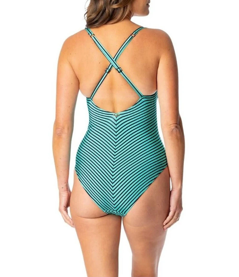 Jantzen Shadow Play Carolyn Underwire Sweetheart Neck One Piece Swimsuit