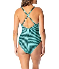 Jantzen Shadow Play Carolyn Underwire Sweetheart Neck One Piece Swimsuit