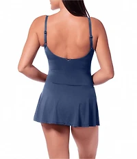 Jantzen Sol Sweetheart Neck Tummy Control Flirty Swimdress