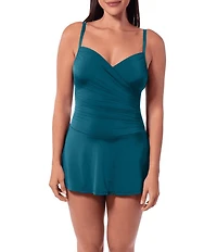 Jantzen Sol Sweetheart Neck Tummy Control Flirty Swimdress