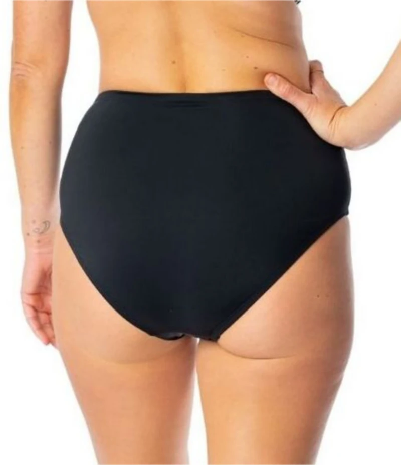 Jantzen Solid Side Shirred High Waist Swim Bottom