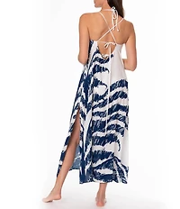 Jantzen Wild Lush Brooklyn X-Back Tie Straps Maxi Dress Swim Cover-Up