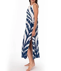 Jantzen Wild Lush Brooklyn X-Back Tie Straps Maxi Dress Swim Cover-Up