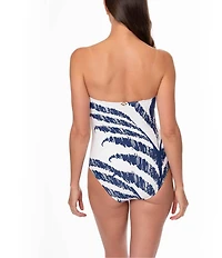Jantzen Wild Lush Clare Bandeau One Piece Swimsuit