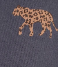 Jasmine & Ginger Cheetah Print Short Sleeve Crew Neck Knit Sleepshirt