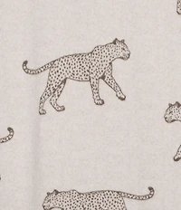 Jasmine & Ginger Cheetah Print Short Sleeve Crew Neck Knit Sleepshirt