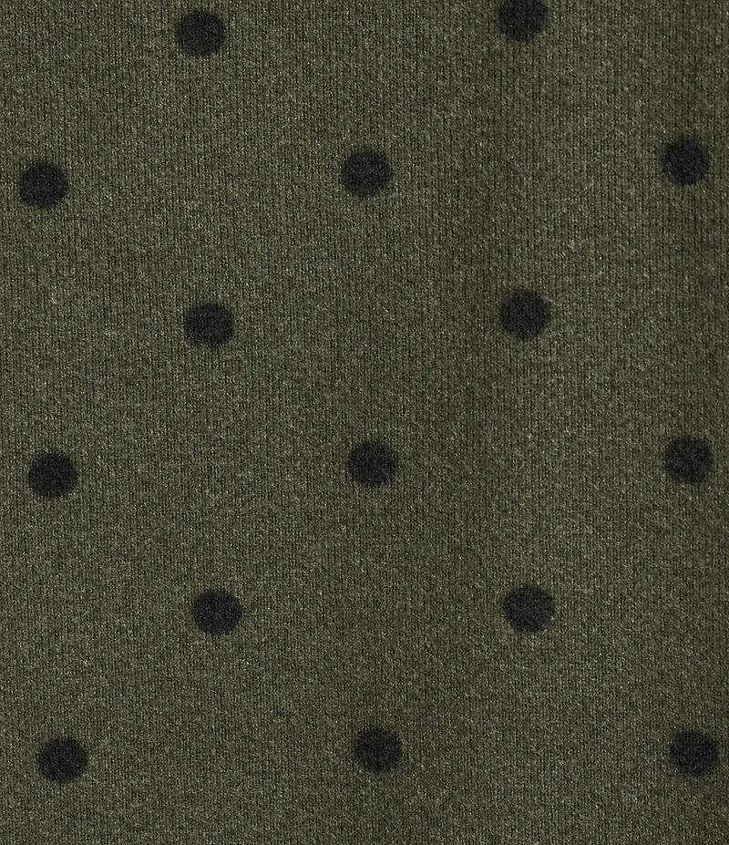 Jasmine & Ginger Dot Print Brushed Knit Long Sleeve Coordinating Hoodie