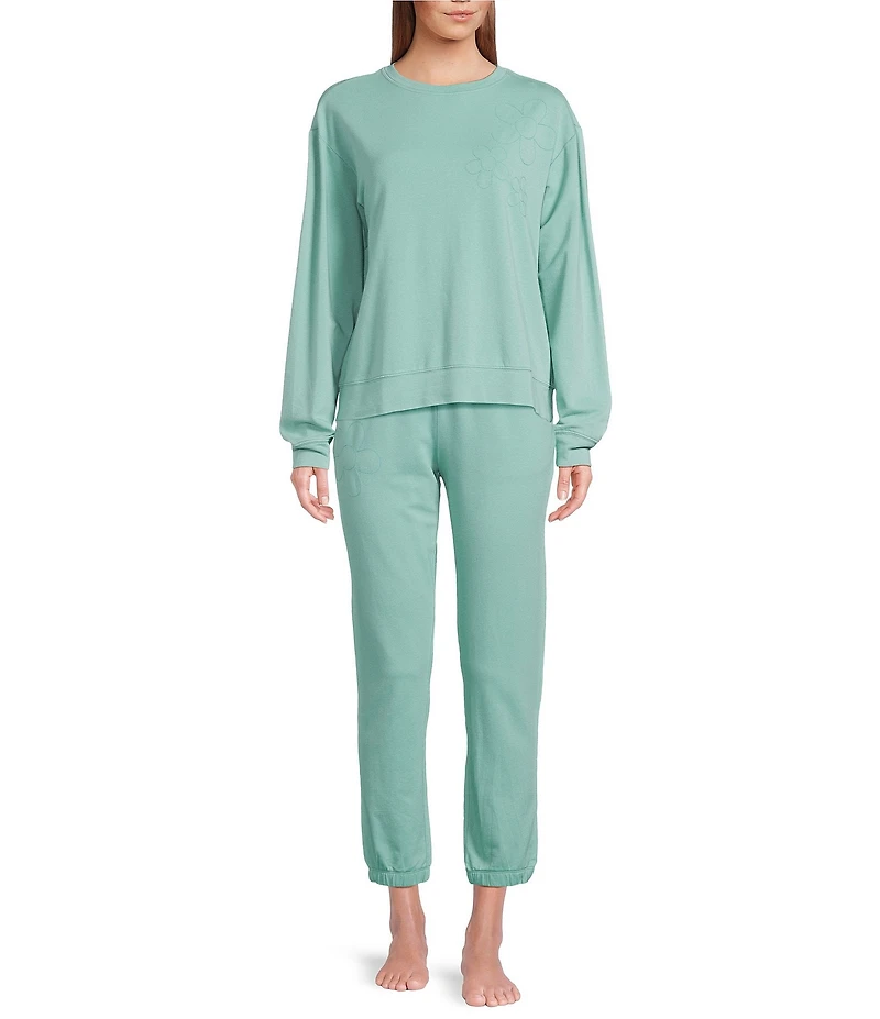 Jasmine & Ginger French Terry Elastic Waist Coordinating Lounge Joggers