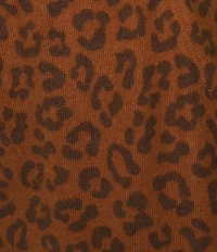 Jasmine & Ginger Leopard Print Brushed Knit Elastic Waist Coordinating Sleep Joggers
