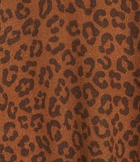 Jasmine & Ginger Leopard Print Brushed Knit Long Sleeve Coordinating Hoodie