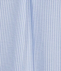 Jasmine & Ginger Plus Size Striped Seersucker Short Sleeve Button-Front Nightshirt