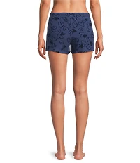 Jasmine & Ginger Scatter Hearts Print Drawstring Coordinating Knit Sleep Shorts