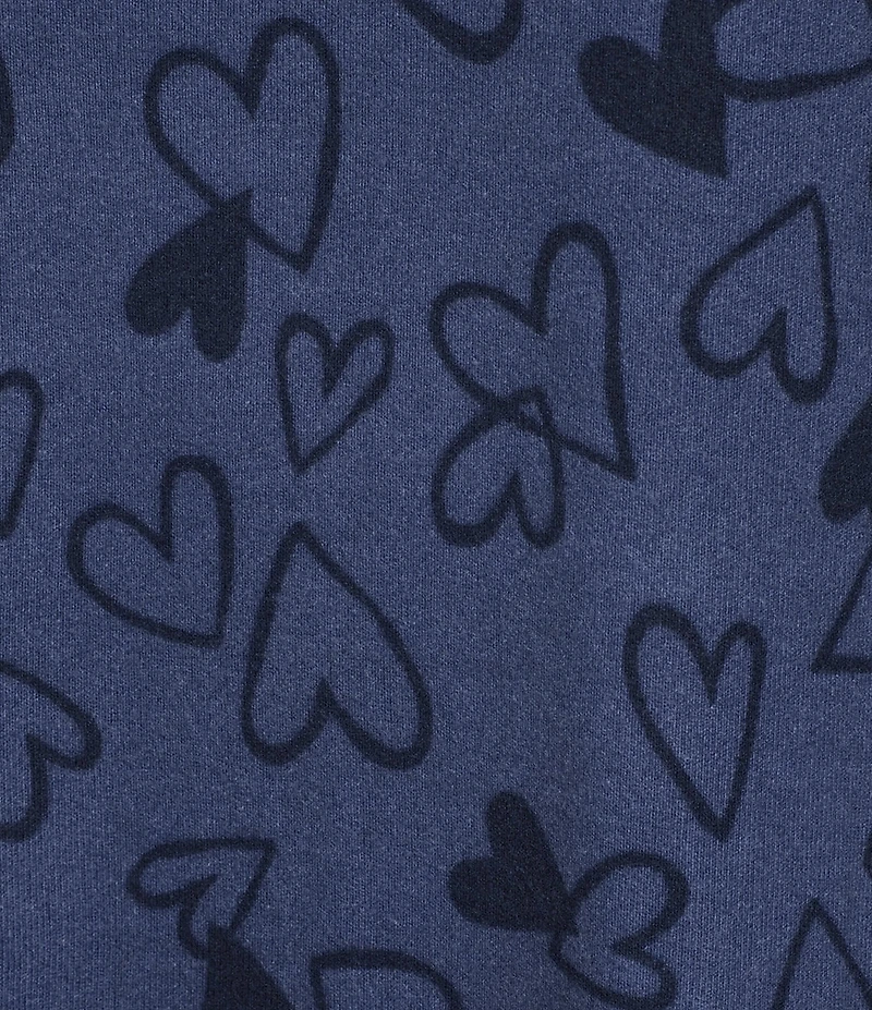 Jasmine & Ginger Scatter Hearts Print Short Sleeve Crew Neck Knit Sleepshirt