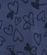 Jasmine & Ginger Scatter Hearts Print Short Sleeve Crew Neck Knit Sleepshirt