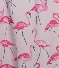 Jasmine & Ginger Sleeveless Scoop Neck Woven Flamingo Print Chemise