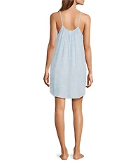Jasmine & Ginger Sleeveless Scoop Neck Woven Tie-Dye Chemise