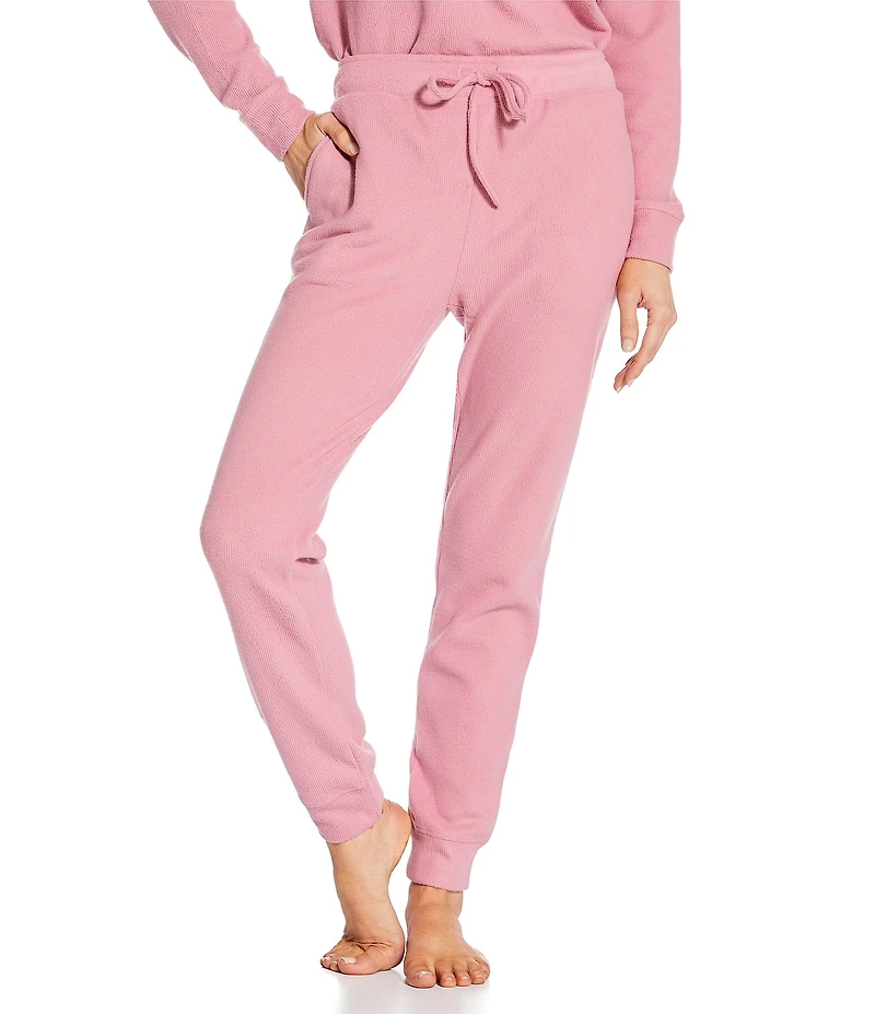 Jasmine & Ginger Solid Brushed Waffle Coordinating Sleep Joggers