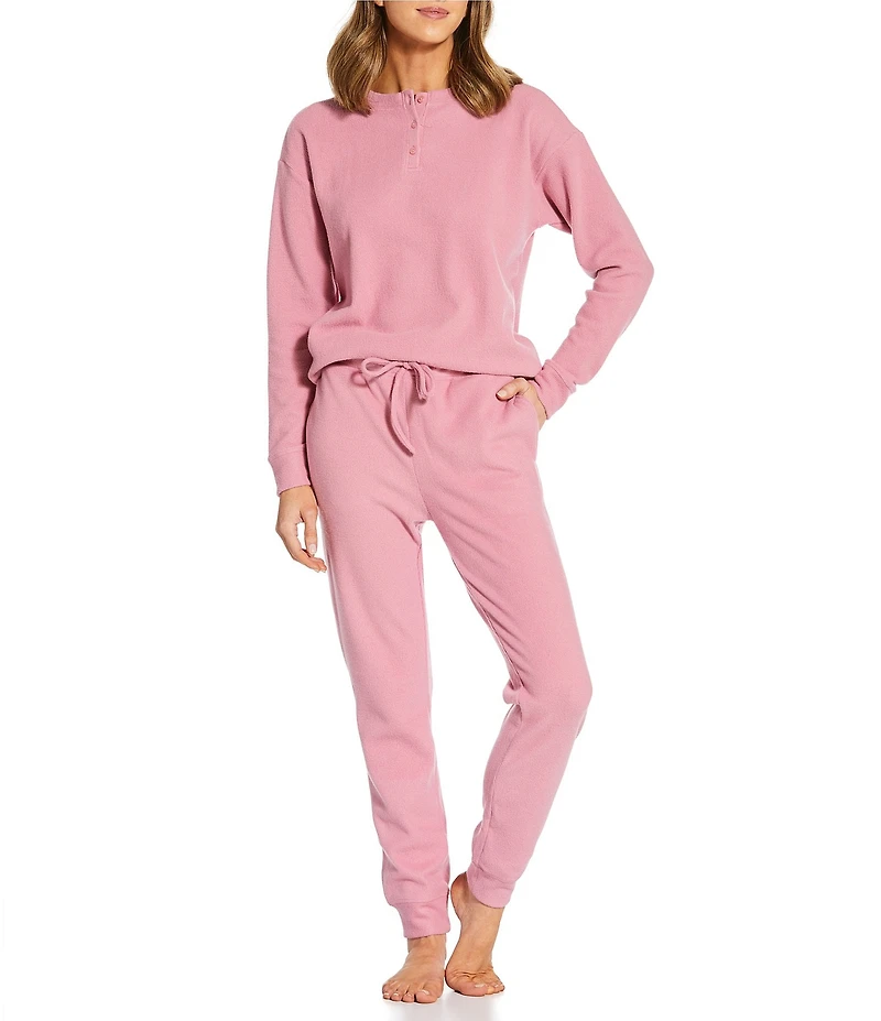 Jasmine & Ginger Solid Brushed Waffle Coordinating Sleep Joggers