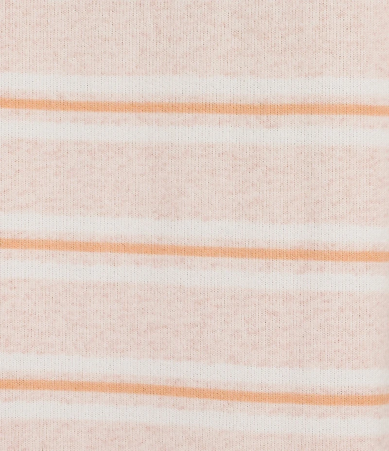 Jasmine & Ginger Striped Print Short Sleeve Crew Neck Knit Sleepshirt