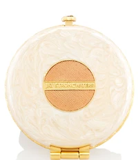Jay Strongwater Angela Floral Petals Double-Sided Compact Mirror
