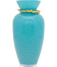 Jay Strongwater Asteria Jeweled Starfish Turquoise Glass Vase