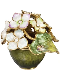 Jay Strongwater Carla Hydrangea Meadow Small Covered Trinket Box