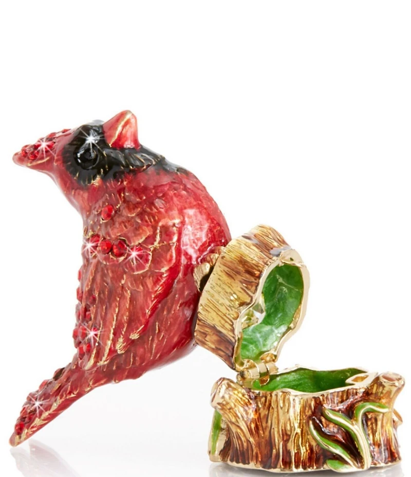 Jay Strongwater Dina Cardinal Box Figurine