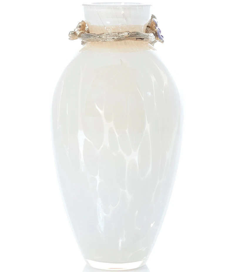 Jay Strongwater Eliana Floral Bouquet Glass Vase