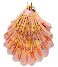 Jay Strongwater Holiday Coastal Collection Coastal Shell Glass Ornament