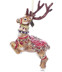 Jay Strongwater Holiday Colleciton Dancer Reindeer Glass Ornament