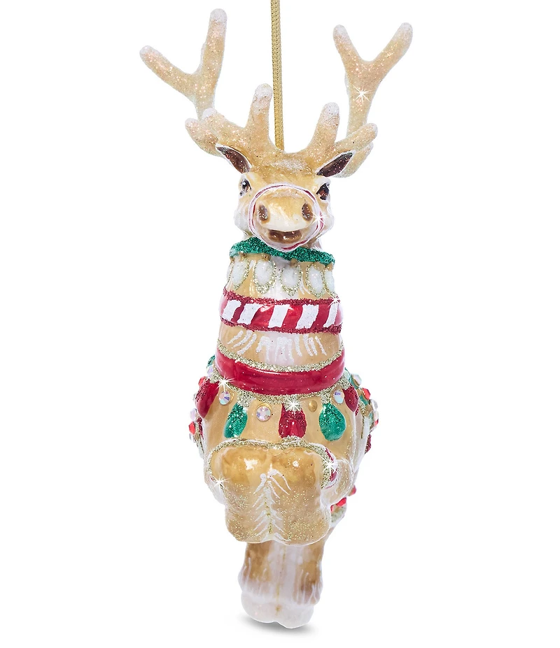 Jay Strongwater Holiday Colleciton Donner Glass Ornament