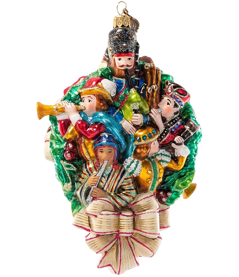 Jay Strongwater Holiday Collection 11 Pipers Piping Glass Ornament