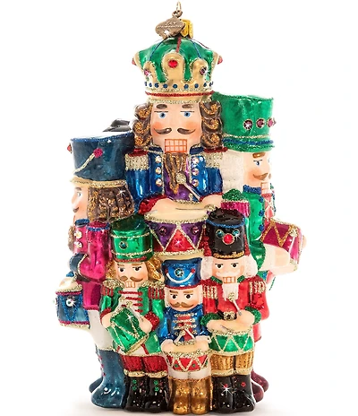 Jay Strongwater Holiday Collection 12 Drummers Drumming Glass Ornament