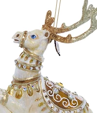 Jay Strongwater Holiday Collection Blitzen Reindeer Glass Ornament