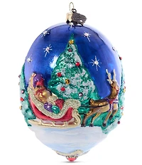 Jay Strongwater Holiday Collection Christmas Delivery Glass Ornament