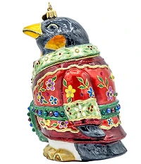 Jay Strongwater Holiday Collection Christmas Penguin Glass Ornament