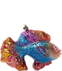 Jay Strongwater Holiday Collection Fancy Fish Glass Ornament