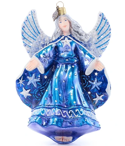Jay Strongwater Holiday Collection Night Angel Glass Ornament