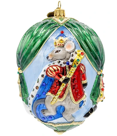 Jay Strongwater Holiday Collection Nutcracker Suite Egg Glass Ornament