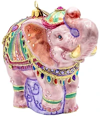 Jay Strongwater Holiday Collection Opulent Elephant Glass Ornament