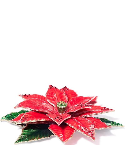 Jay Strongwater Holiday Collection Poinsettia Tabletop Objet