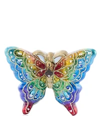 Jay Strongwater Holiday Collection Rainbow Butterfly Glass Ornament