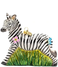 Jay Strongwater Holiday Collection Striped Blossom Glass Ornament