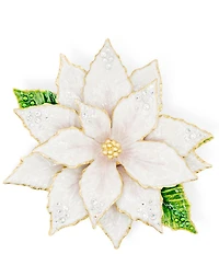 Jay Strongwater Holiday Collection White Poinsettia Tabletop Object